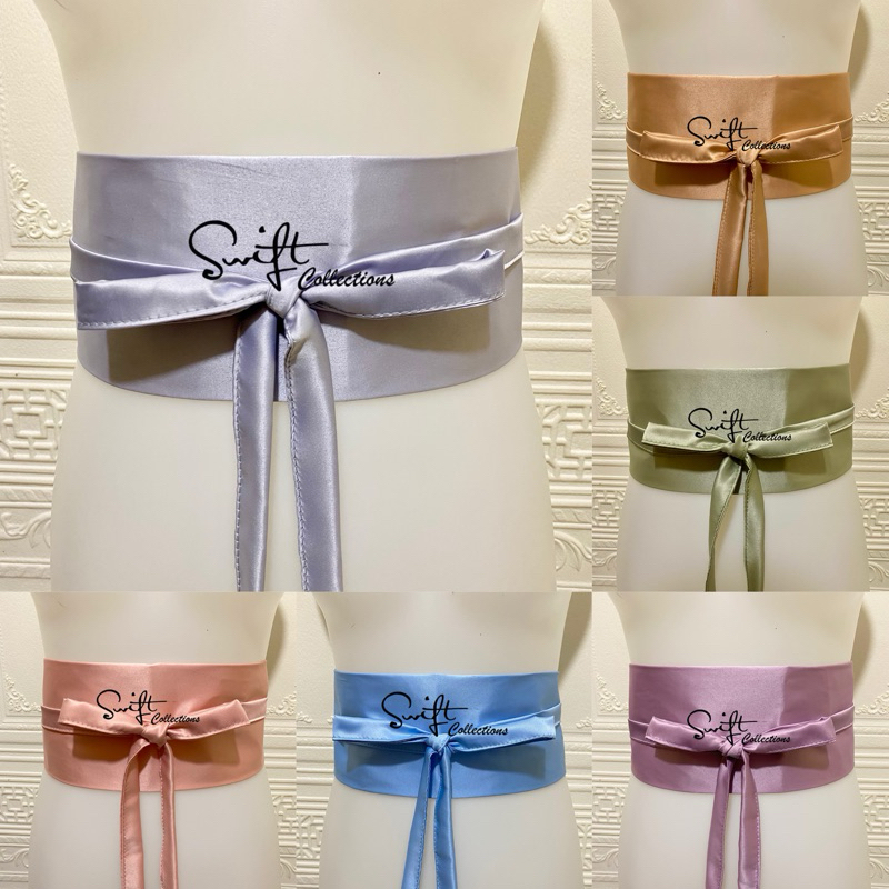 OBI BELT SATIN PREMIUM IKAT PINGGANG SABUK WANITA KEKINIAN UNTUK GAMIS LEBARAN / KONDANGAN