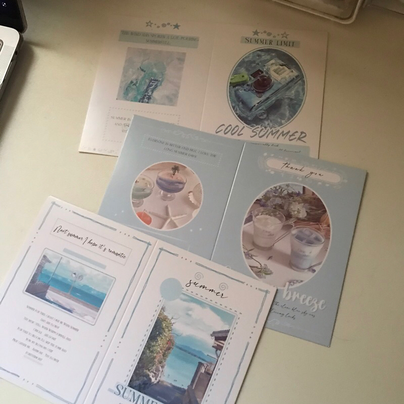 

READY STOCK Alas Bungkus Packing Photocard Kpop Aesthetic ala sellkor putih biru blue white