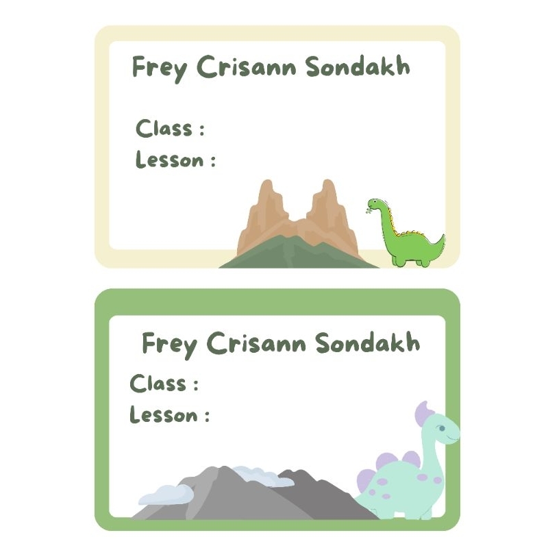 

Label buku anak sekolah