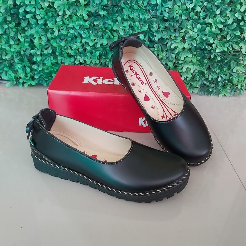 [J..30full black] Sepatu slip on full black / Sepatu kasual wanita full Hitam / Sepatu kerja wanita 