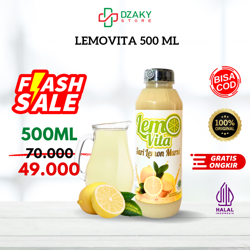 

(BISA COD) LEMOVITA 100% Sari Lemon Murni Tanpa Bahan Pengawet 500 ml