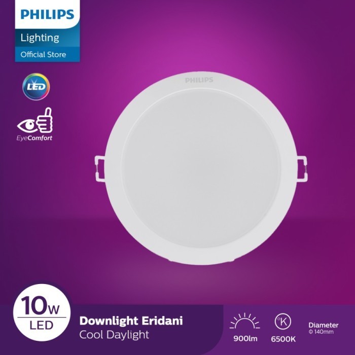 Lampu Plafon Philips Downlight Eridani D125 10W
