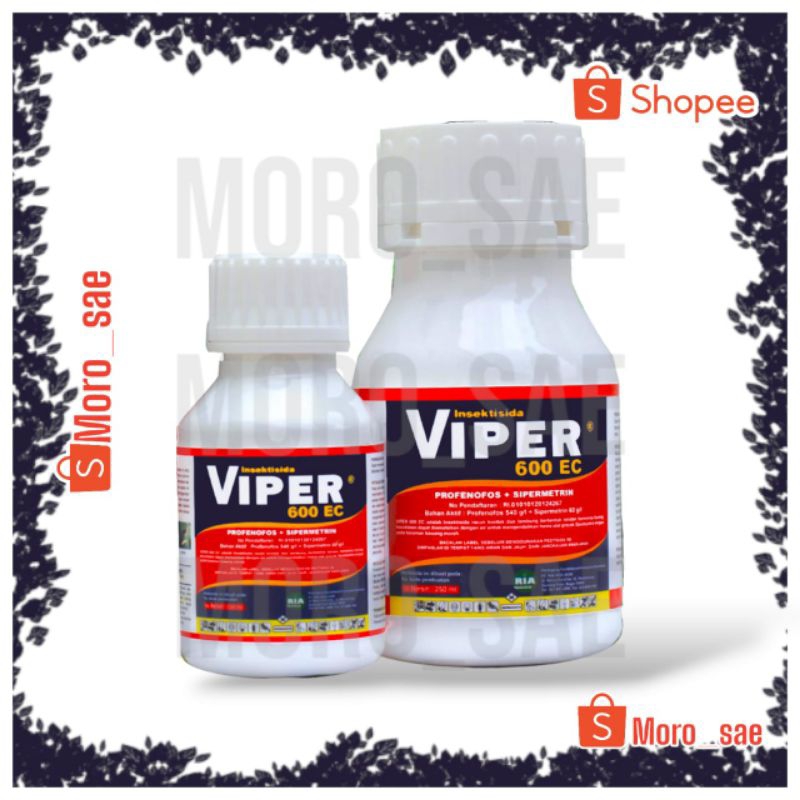 INSEKTISIDA VIPER 600 EC Bahan aktif PROFENOFOS + SIPERMETRIN 200 ML