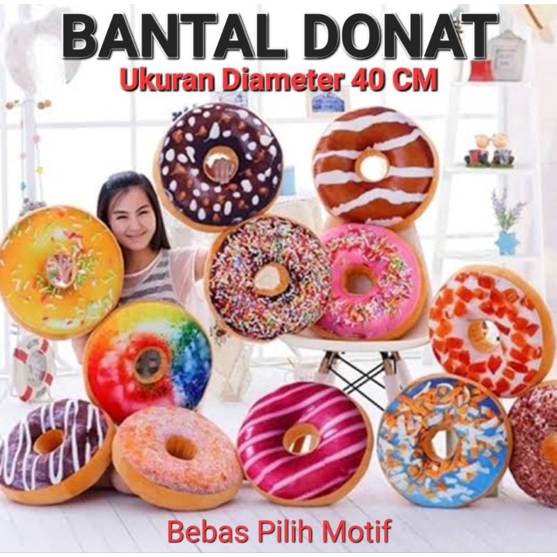 PERFECT Boneka Donat Diameter 4 CM Motif Printing