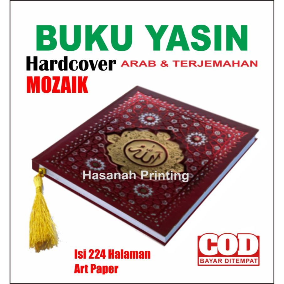 Buku Yasin Hardcover Mozaik 224 Halaman