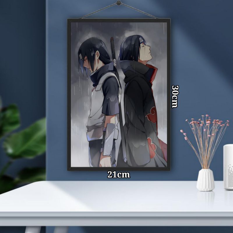 poster anime uchiha Itachi art paper uk 21x30 update terbaru