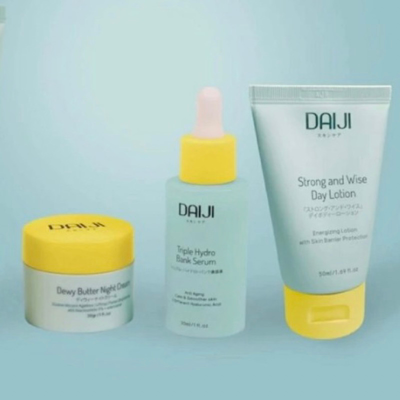 Daiji Skincare Skin Care Moisturizer Cream Serum Dewy Butter Night Cream Krim Malam Triple Hydro Ser