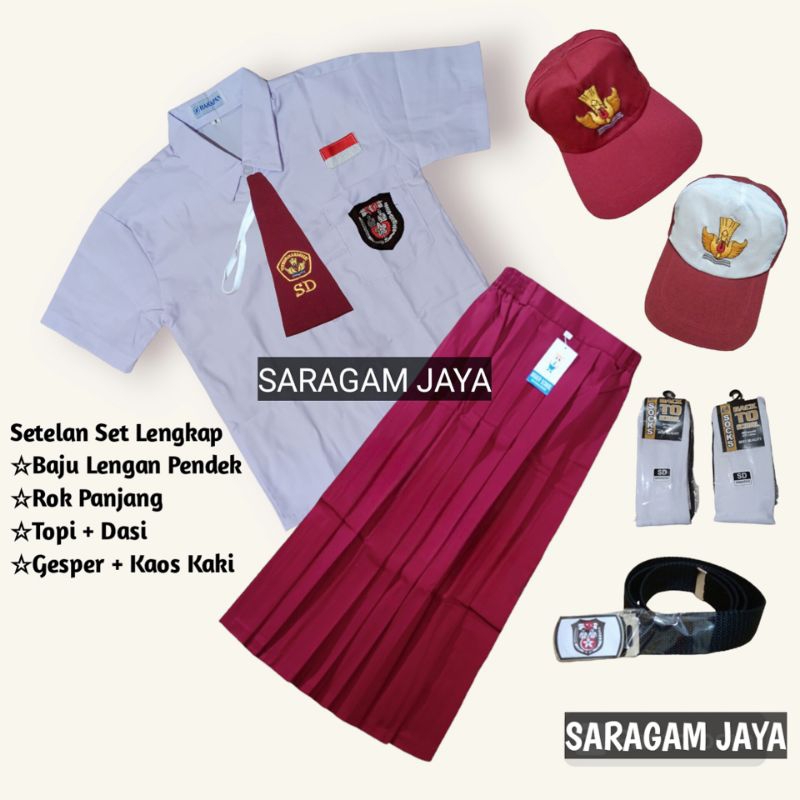 Seragam sekolah anak sd perempuan,Baju seragam sekolah sd,Rok sd