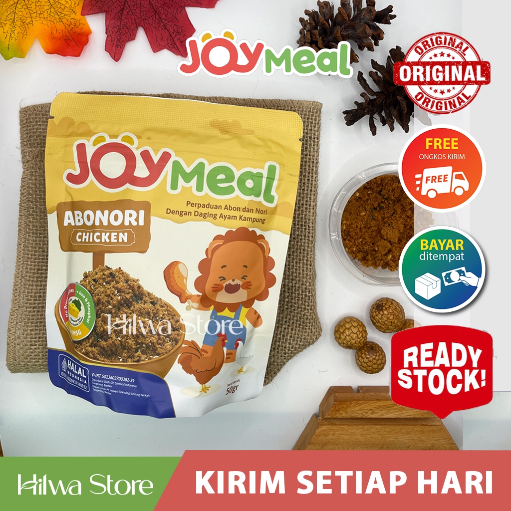 

JOYMEAL ABONORI CHICKEN ORIGINAL 50GR ABON DAN NORI DENGAN DAGING AYAM KAMPUNG