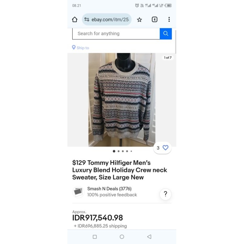 Tommy Hilfiger knitwear rajut vintage second bekas preloved