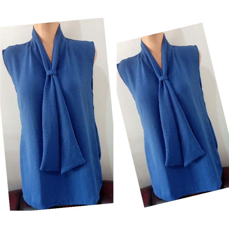 inner tanpa lengan kerah tali krincle S-XL