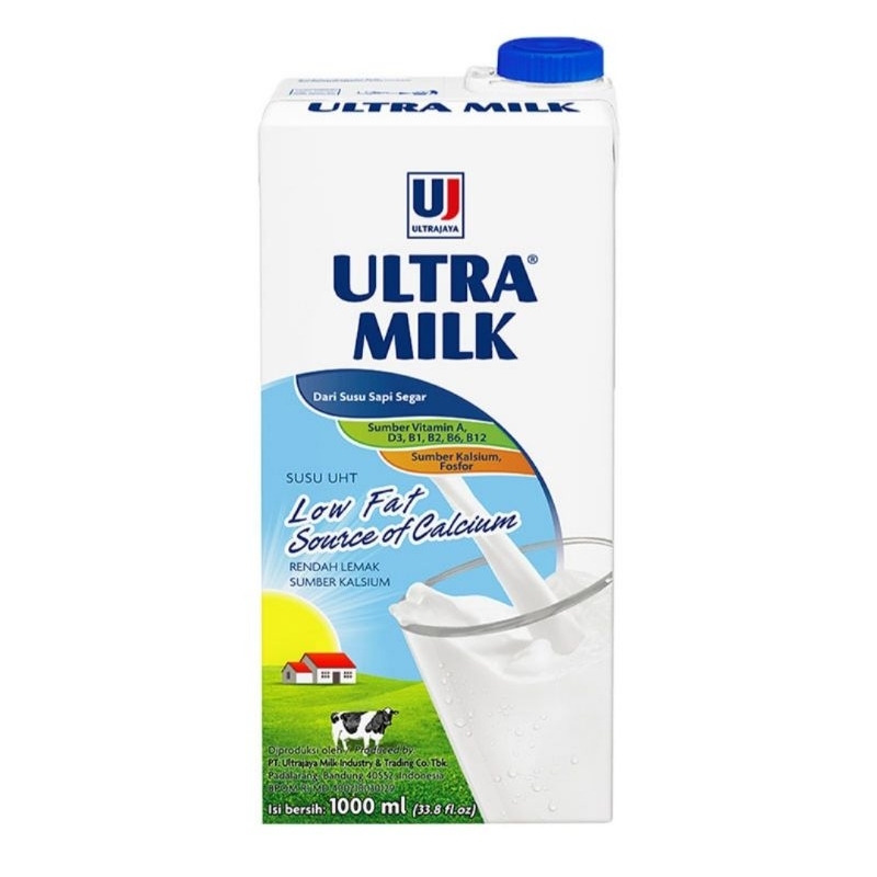 

ULTRA Milk Low Fat Source of Calsium Putih 1 L