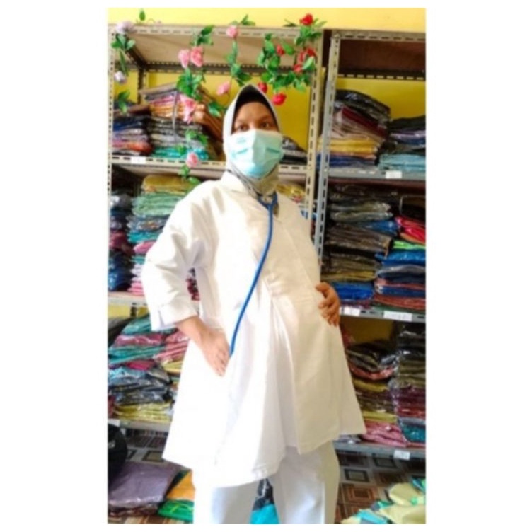 KODE N5B Baju hamil kerja kemeja putih  baju hamil dan menyusui Baju Jaga MedisBaju pemda hamilbaju 
