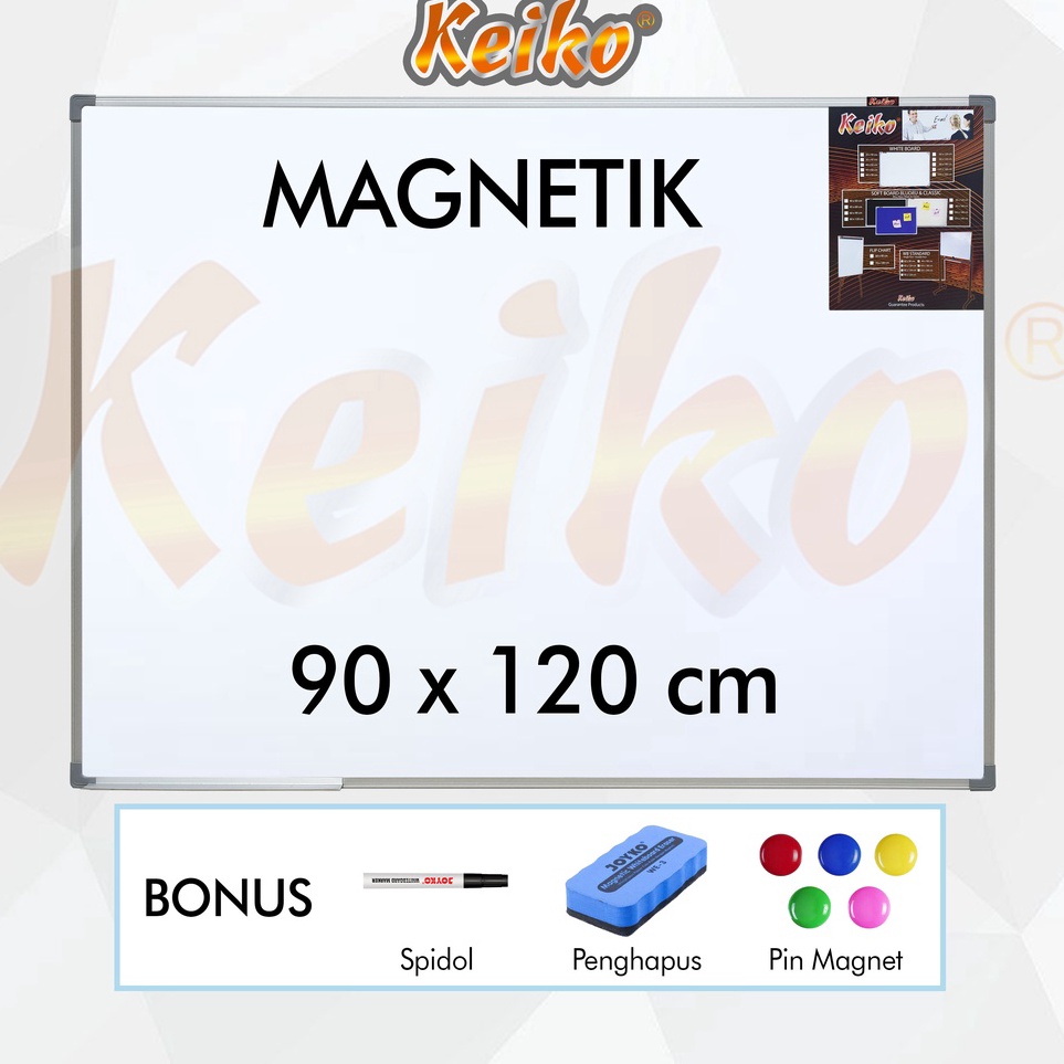 

Papan Tulis Whiteboard White Board Gantung Magnet Single Face Keiko 9 x 12 cm r Q1E3