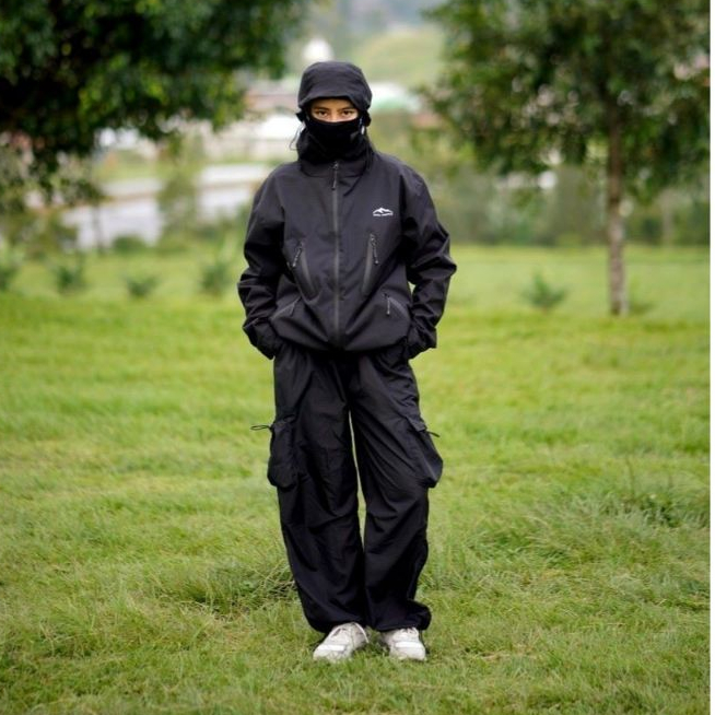 Jaket Parasut Gorpcore Waterproof Original Indigo Authentic