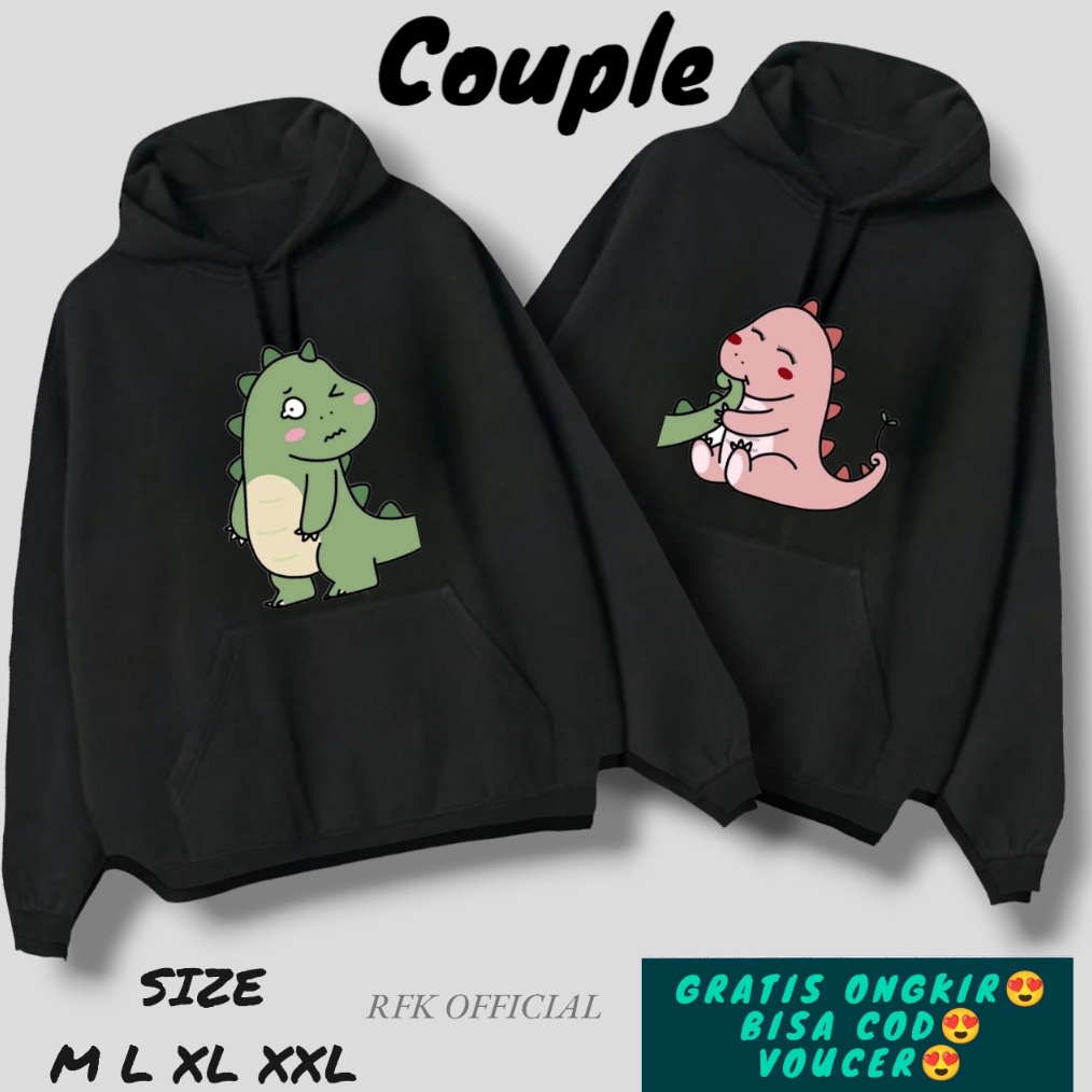 KODE A68P jaket couple Kartun lucu DINO TERBARU  jaket couple pasangan terbaru 224  sweater couple  