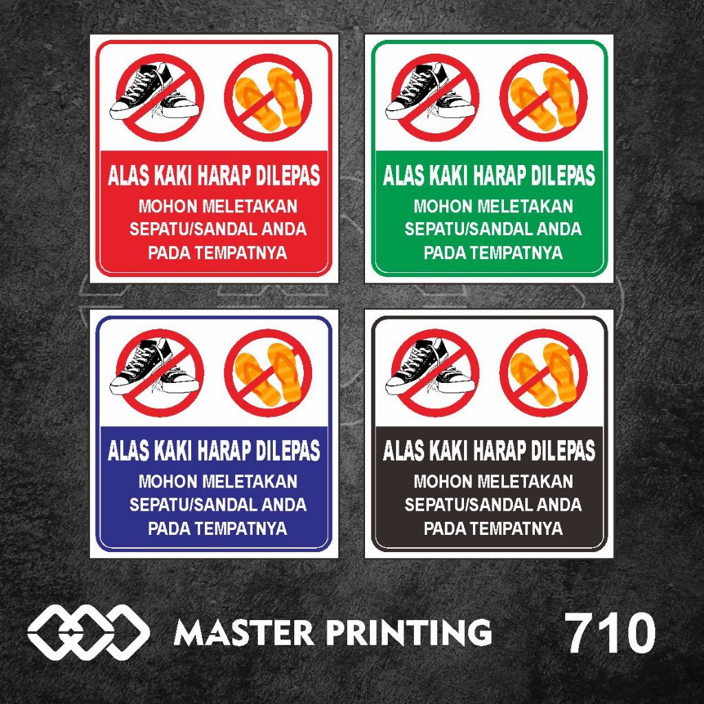 

710 - Stiker Alas Kaki Harap Dilepas, Sticker Vinyl, Premium, Tahan Air, Termurah, dan Bisa Custom