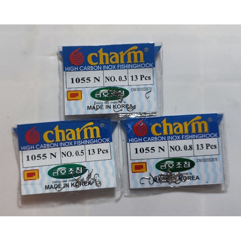 MATA KAIL PANCING CHARM 1055 PUTIH LUBANG SIZE KECIL 0.3 0.5 0.8