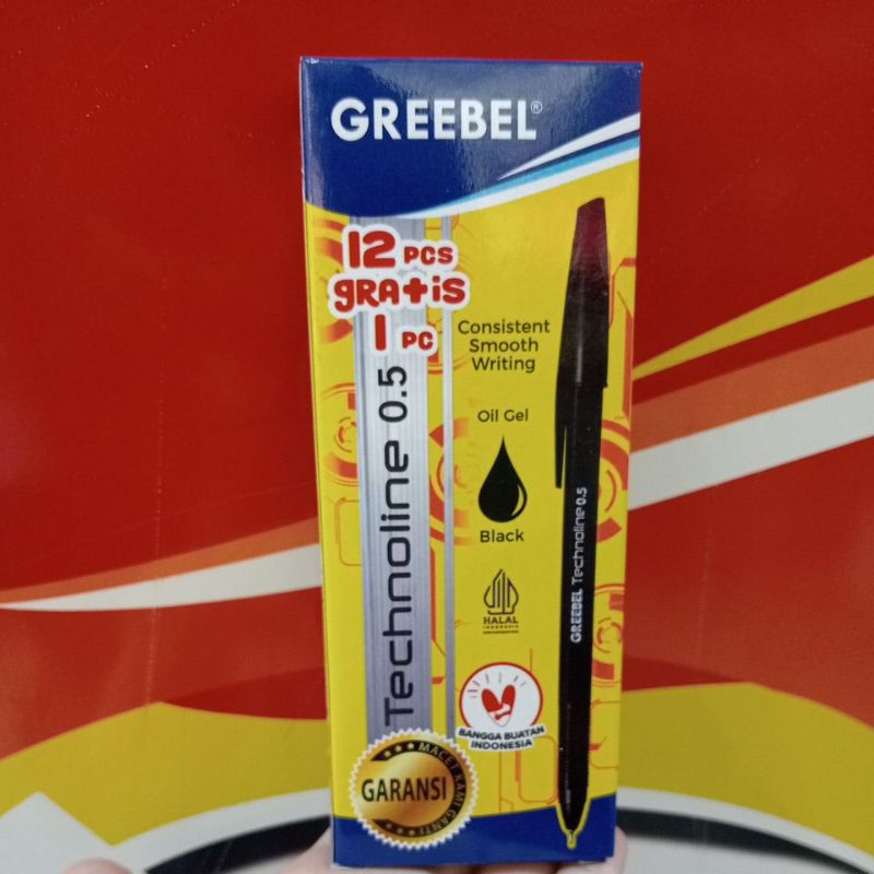 

GREEBEL Ballpoint pena technoline 0,5 Hitam