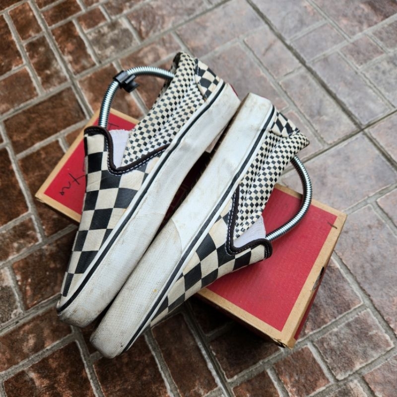 Vans Classic Slip On Mix Checker Black/True White VN0A38F7Q9B Bekas 2nd