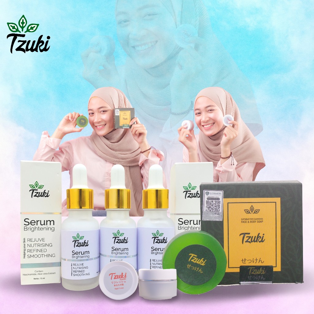 TZUKI PAKET KOMPLIT TZUKI SOAP SERUM CREAM ORIGINAL BPOM ASLI HALAL