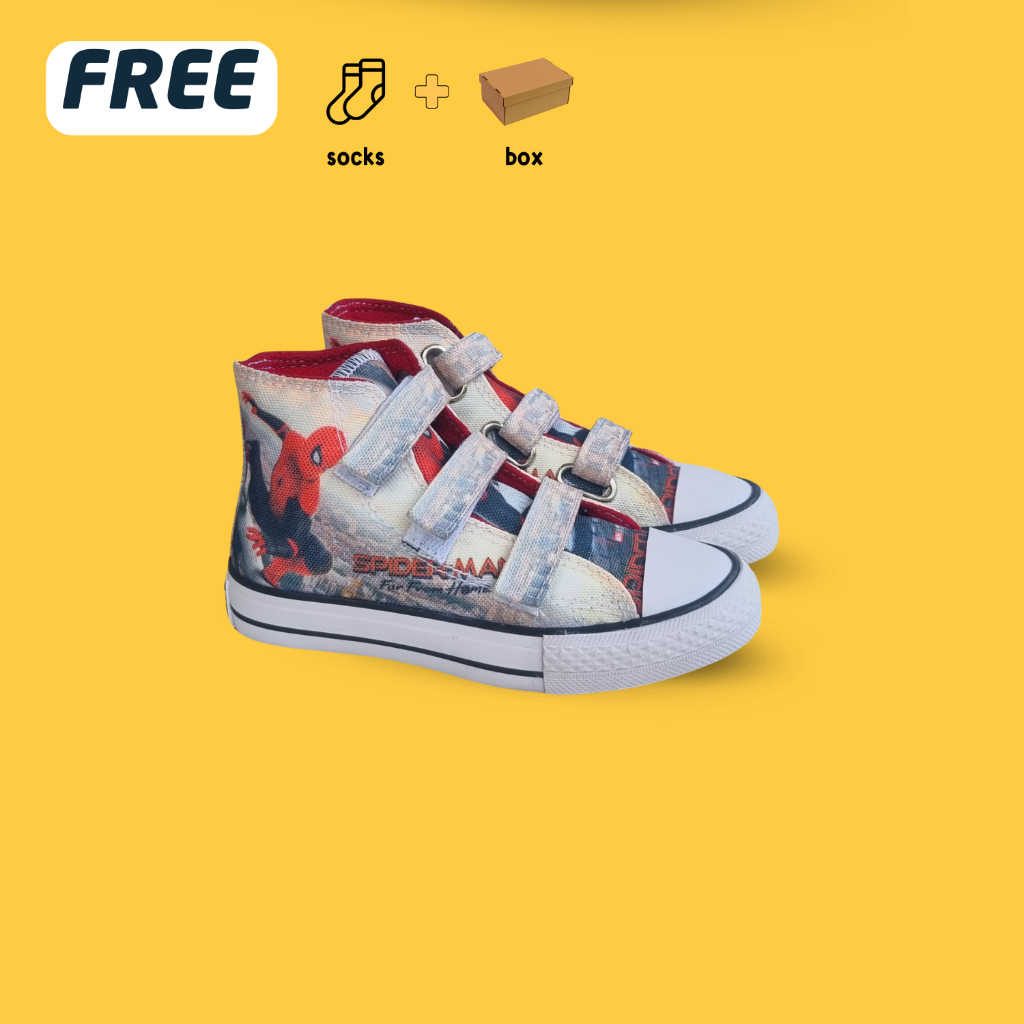 Sepatu Converse Anak Laki-laki Boot Perekat Spiderman Usia 1 2 3 4 5 6 7 8 9 10 Tahun