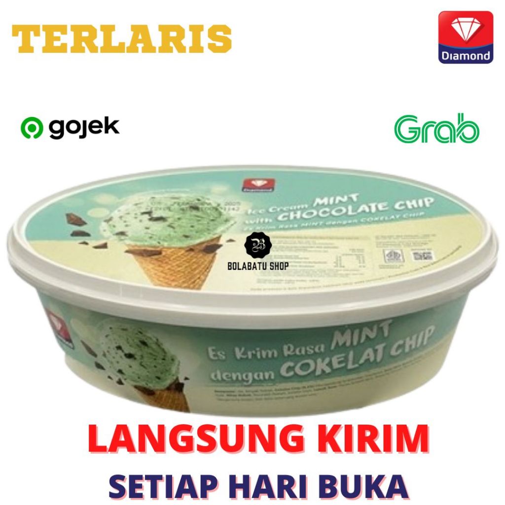 

Es Krim Diamond 700 mL Mint Chocochip Cokelat Mint Ice Cream Enak Langsung Kirim