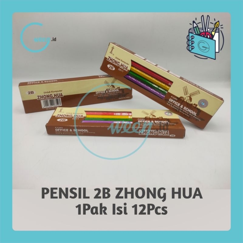 

[ Gween.id ] Pensil Zhonghua 2B (1Pack = 12Pcs)