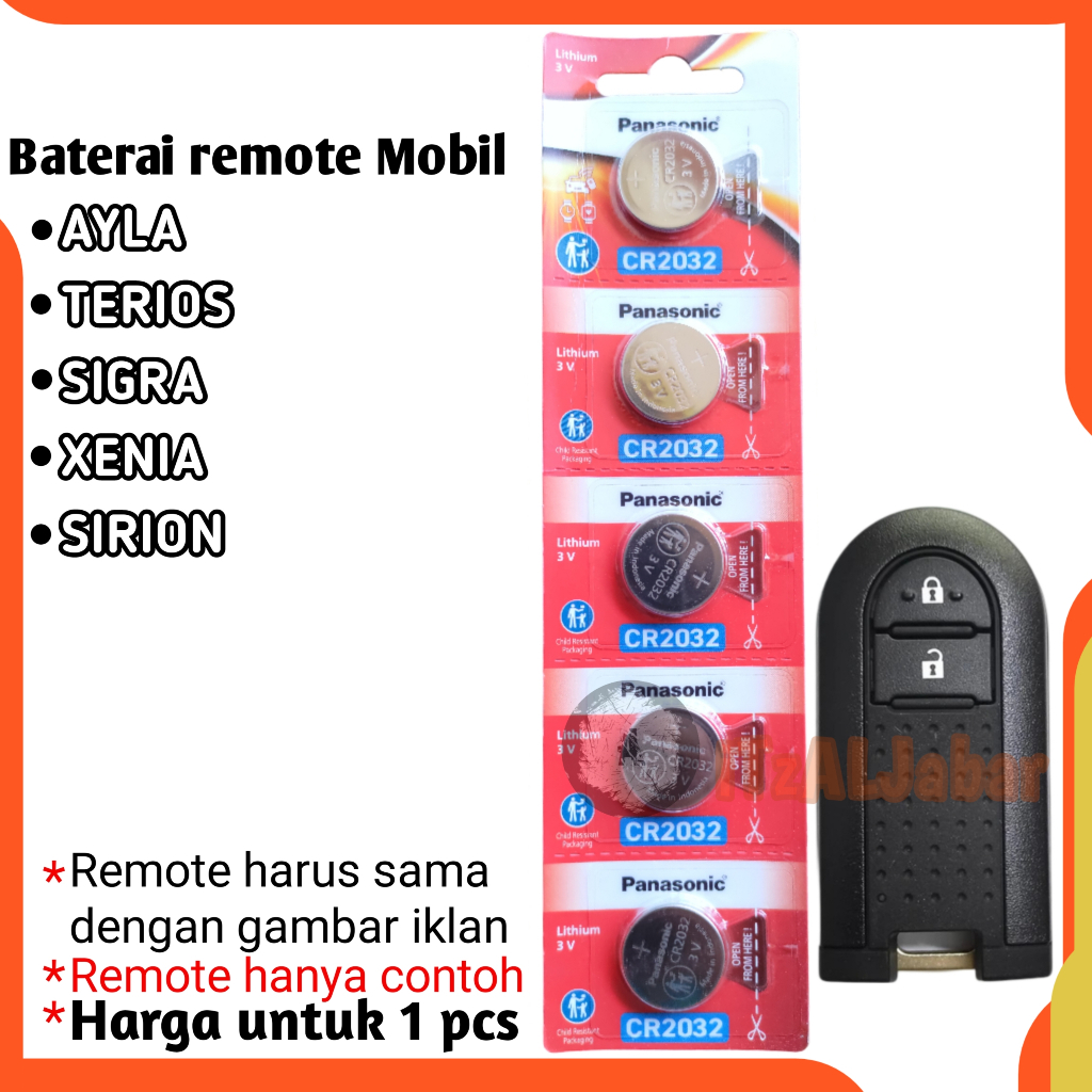 Baterai remote mobil Daihatsu AYLA TERIOS  Batre remot keyless SIGRA