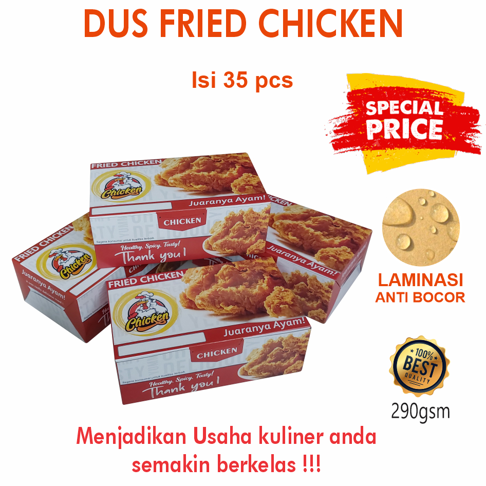 Box Fried Chicken(isi 50) / Dus Fried Chicken / kardus Fried Chicken / Box Ayam Goreng / Kemasan Fri