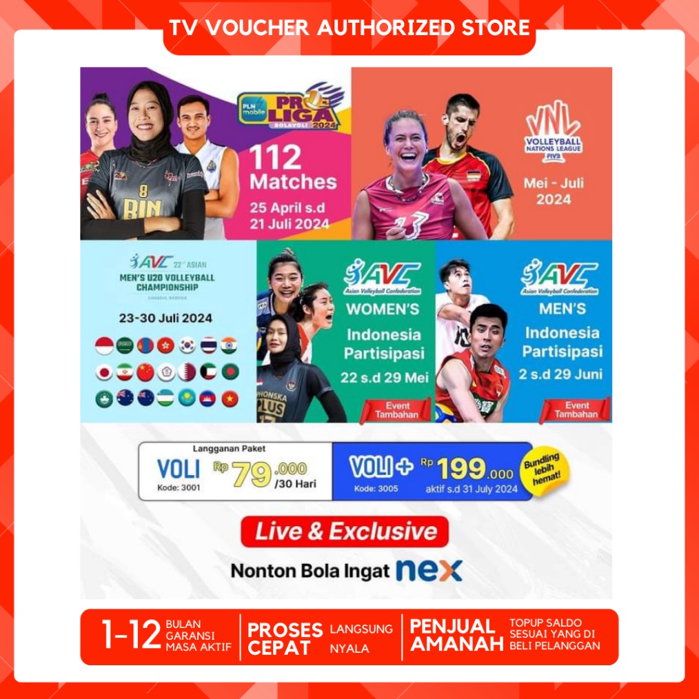 KODE D78W Voucher Paket Voli Proliga Nex Parabola