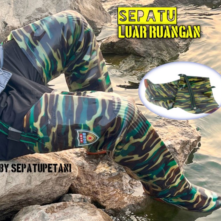 KODE K46Y Sepatu Boot Pria Karet PanjangSepatu Sawah PetaniAp BootSepatu Anti Air Banjir Keong