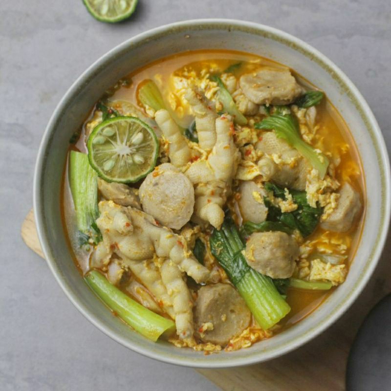 

SEBLAK CEKER - Bakso - Telor - Pakcoy, Seblak sudah dimasak Siap Makan