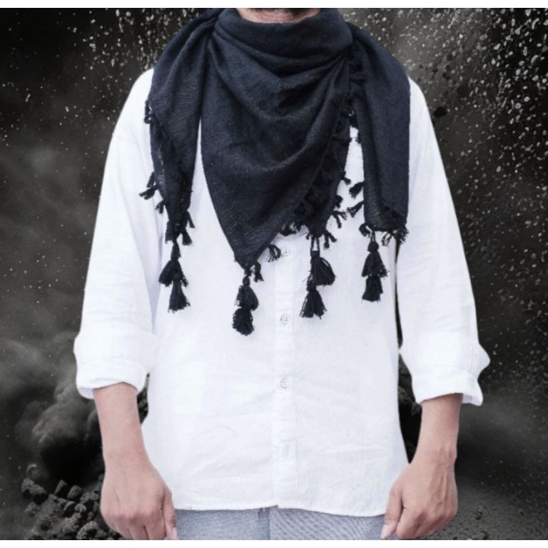 KODE K16K SORBAN FULL HITAM RONCE  SORBAN ALISKA GOLD HITAM  SORBAN PALESTINE