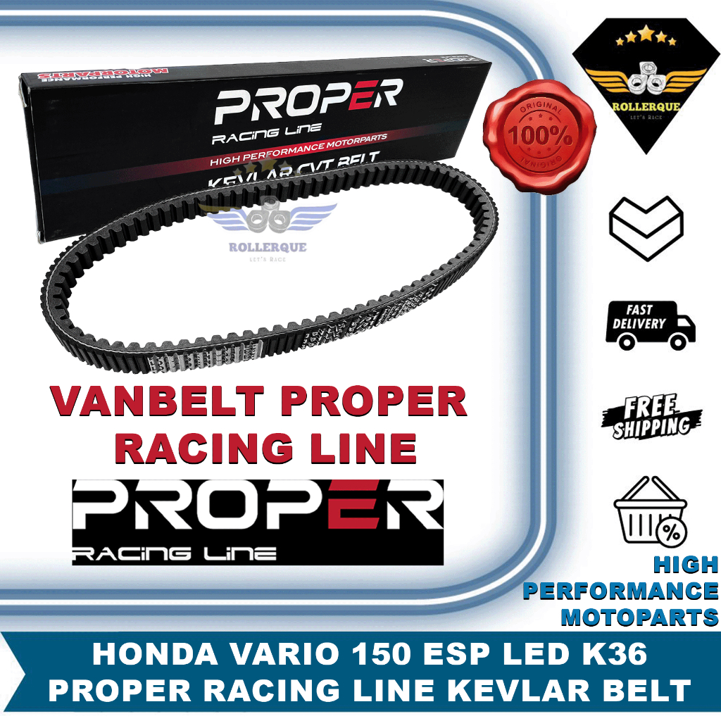 Vanbelt V belt Fanbelt Vario 150 Fi eSP K36 LED New PROPER Racing Line