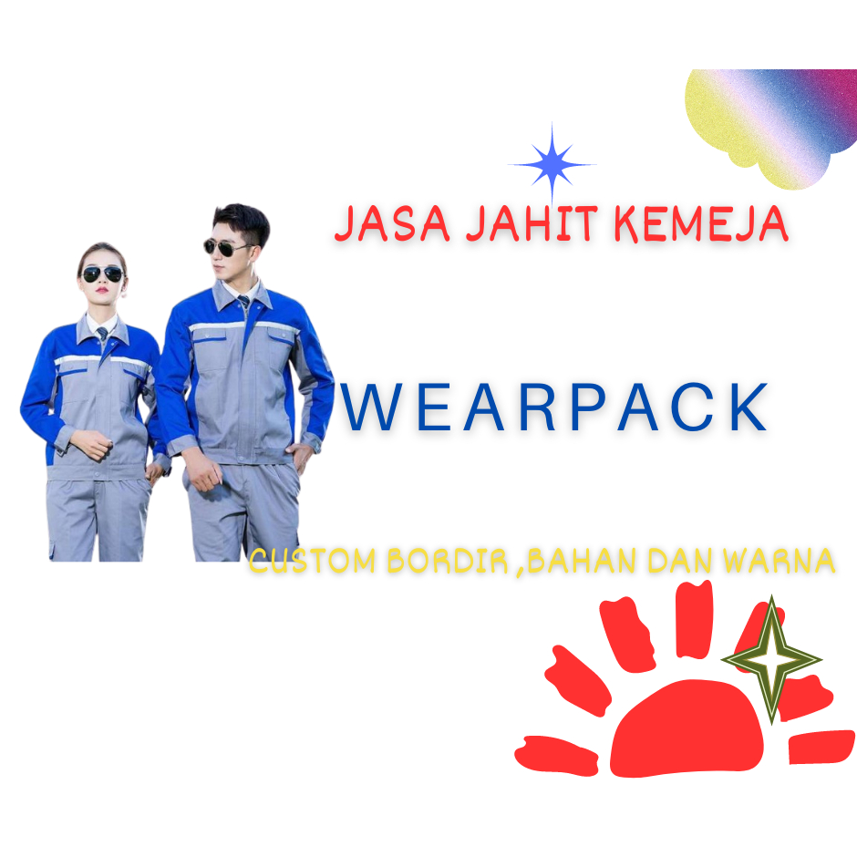 Jasa Jahit Kemeja WEARPACK / Pria dan wanita / Pabrik - Sekolah - Perusahaan