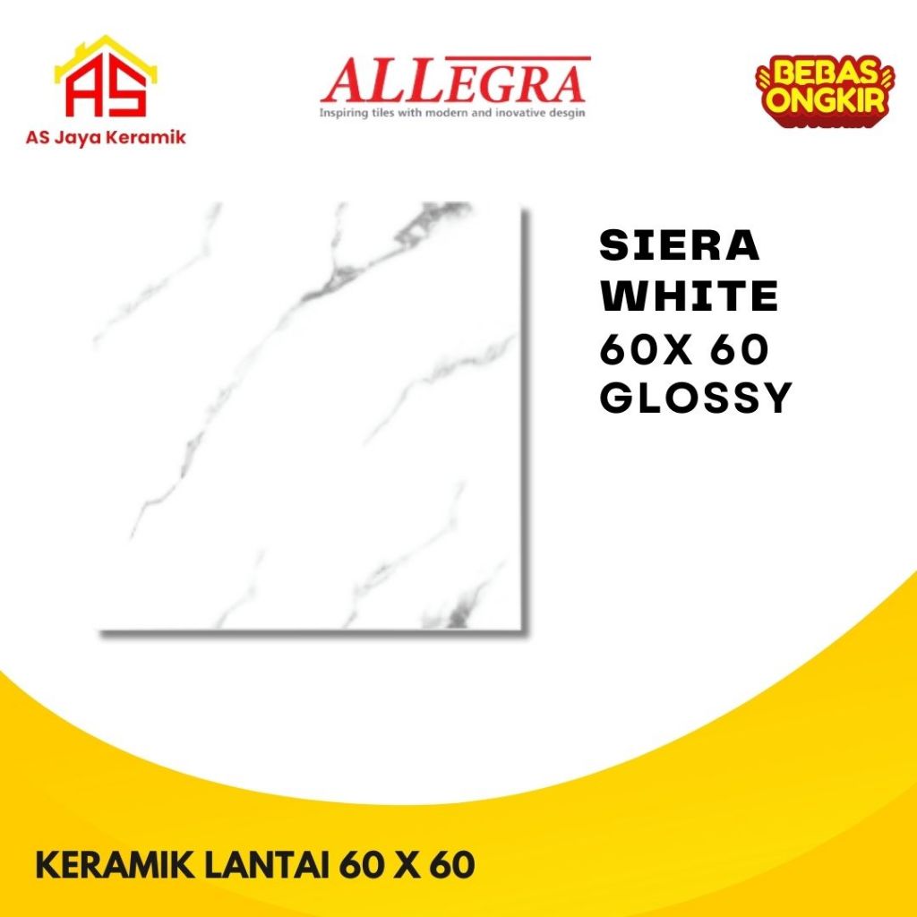 Keramik Lantai I Lantai Granit I 60 x 60 Siera White
