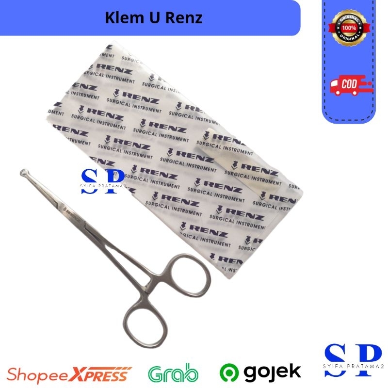 Alat Medis Klem U RENZ 14cm | Klem Implant RENZ 14 cm | U Klem