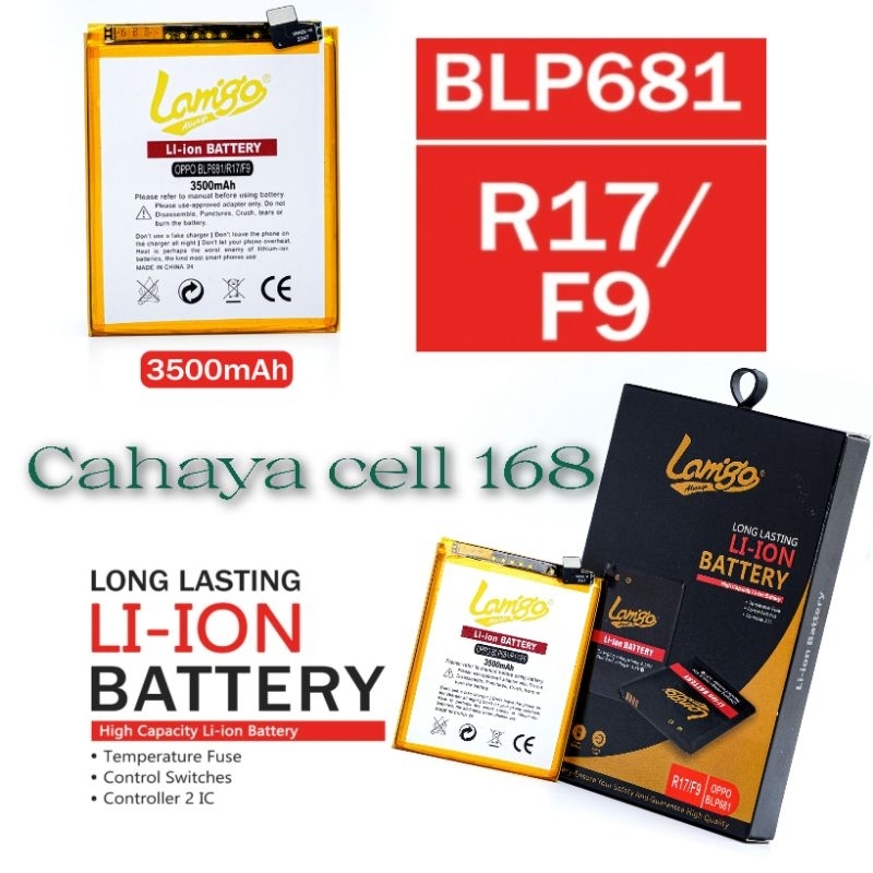 BATERAI LAMIGO BLP681/F9/R17 DOUBLE POWER DUAL IC oppo