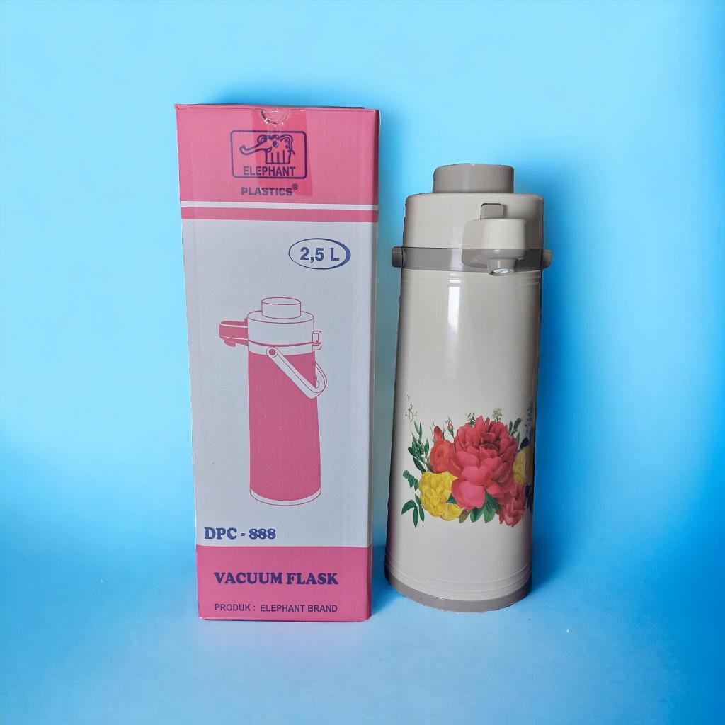 Termos Elephant 2.5 Ltr | Termos Air Panas | Termos Pencet Tekan Tahan Panas 48 Jam