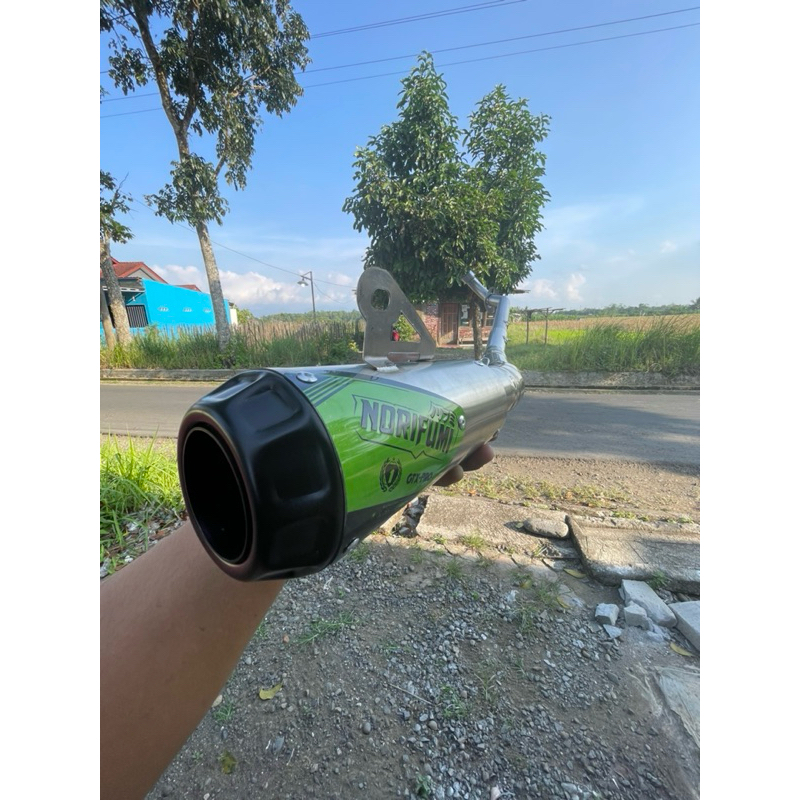 Knalpot Norifumi Gtx Hijau KPH style Kharisma Supra Vega Jupiter Blade Revo bebek trail dll kph styl
