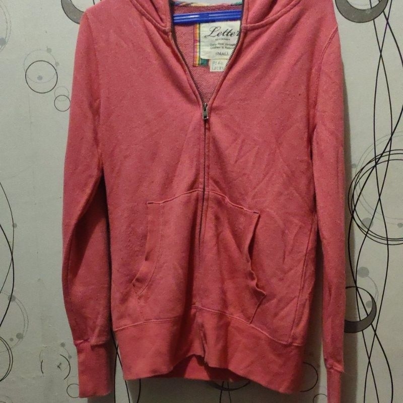 hodie brand letter pink size s second no minus double Zipper