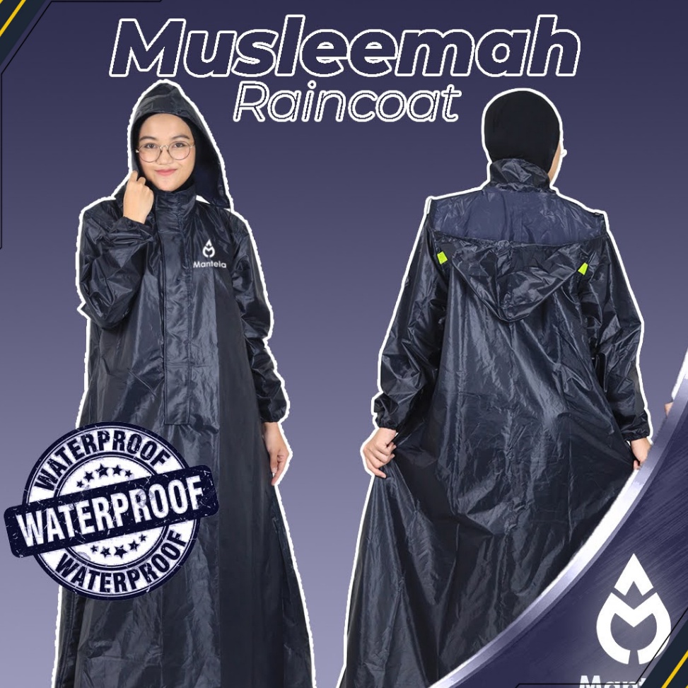 KODE H63S Jas Hujan ujan Mantel Mantol Wanita Cewek Perempuan Syari Gamis Muslimah Hijab Hijabers Ro