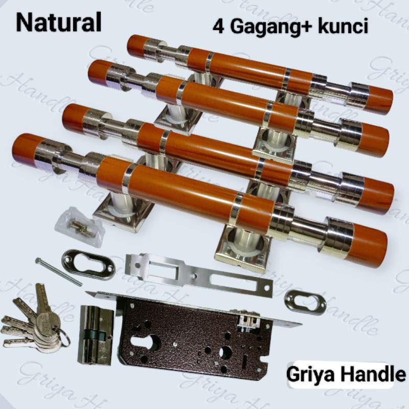 1set Handle pintu model Barbel set kunci Gagang pintu kuputarung/Tarikan pintu rumah pintu 2/Handle 