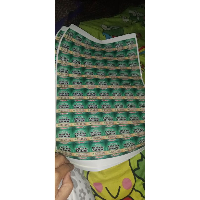 

Stiker Label kemasan makanan/minuman