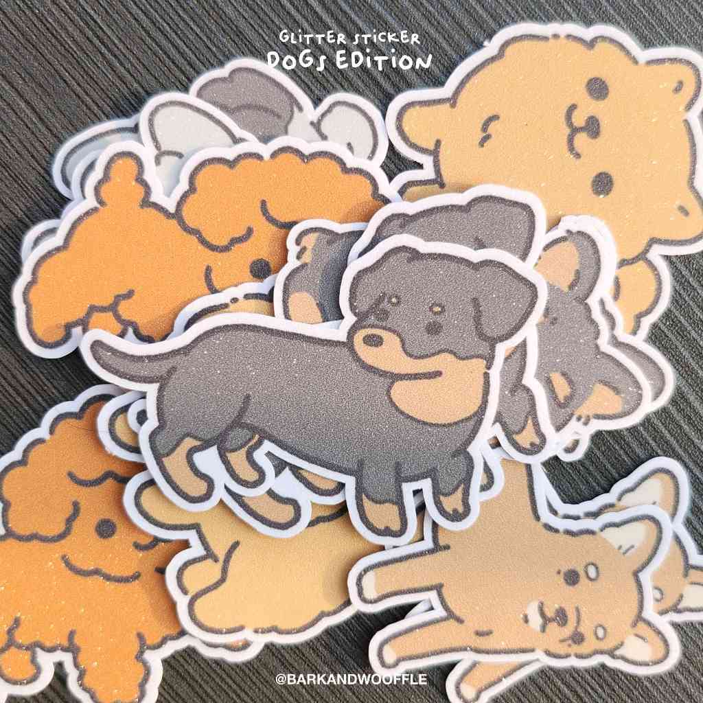 

Bark and Wooffle Dog Collections – Glitter Sticker