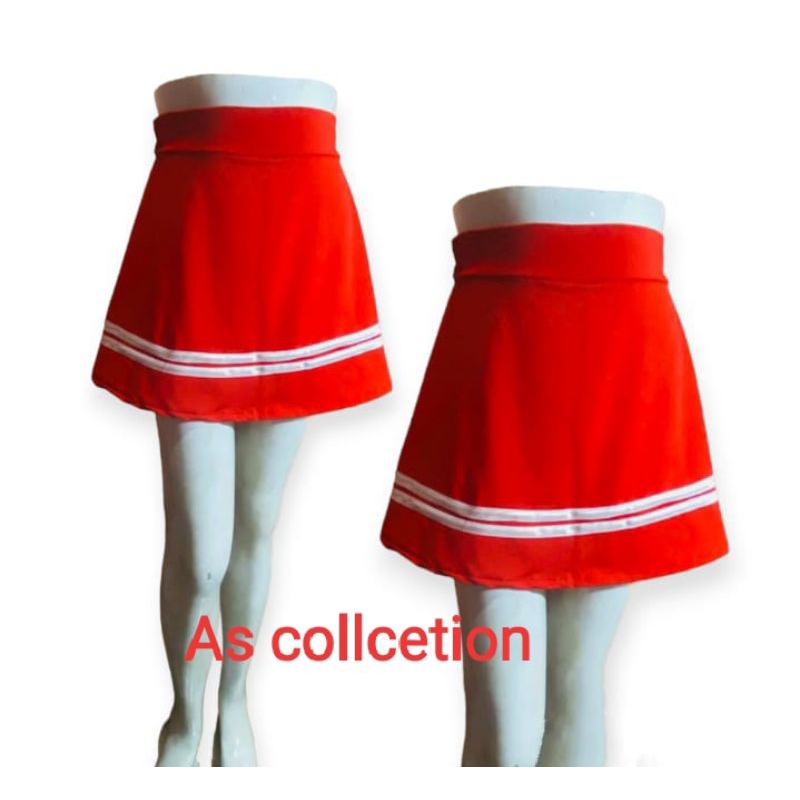 2 1N legging rok Lis merah cabe/rok mini olahraga senam fitness lari zumba/rok legging mini olahraga