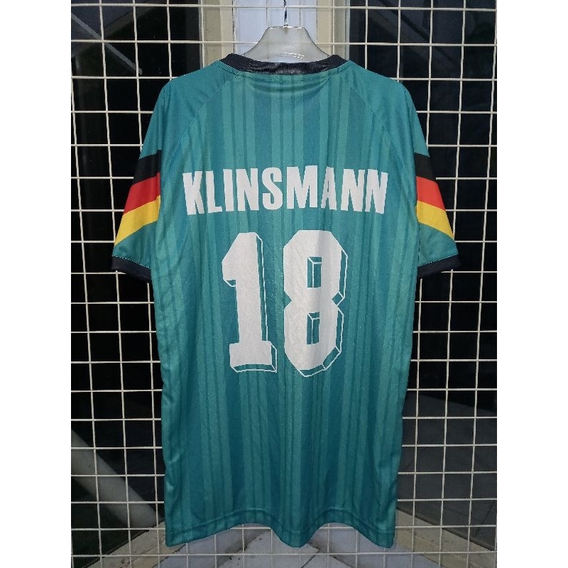 JERSEY JERMAN AWAY 1992 NAMESET KLINSMANN 18
