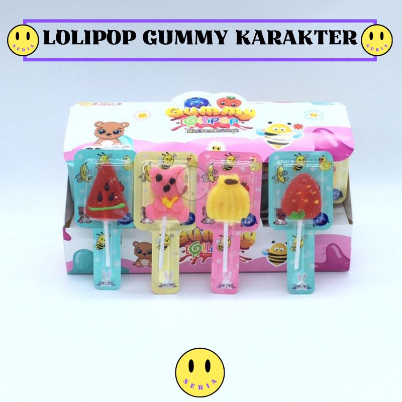 

bGF Permen Gummy Lollipop Karakter Isi 30 pcs Grosir Murah