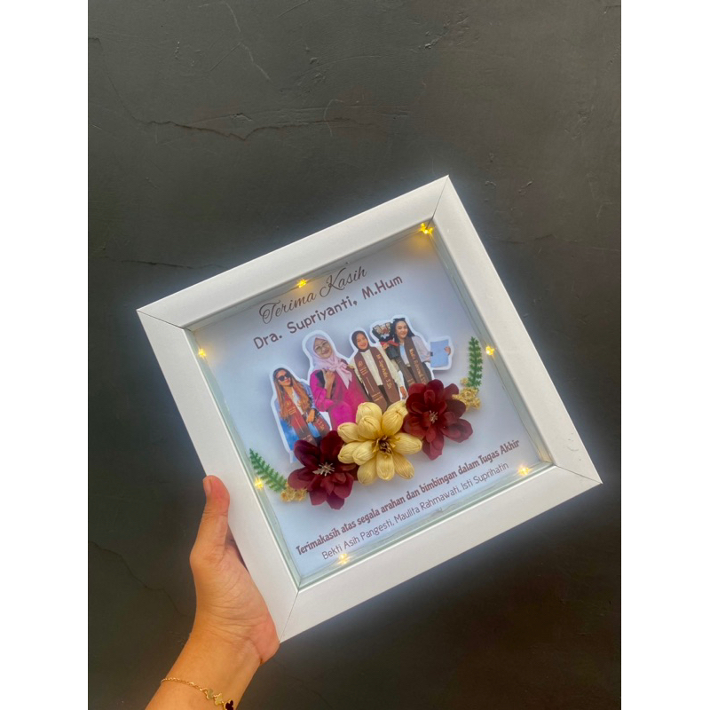 Guru I Kado Guru I Scrapbook guru I 3D bingkai 20 x 20 I Perpisahan kelas I Kenaikan kelas I Kustom 